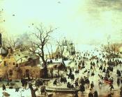 冬季景观 - 亨德里克·艾弗坎普